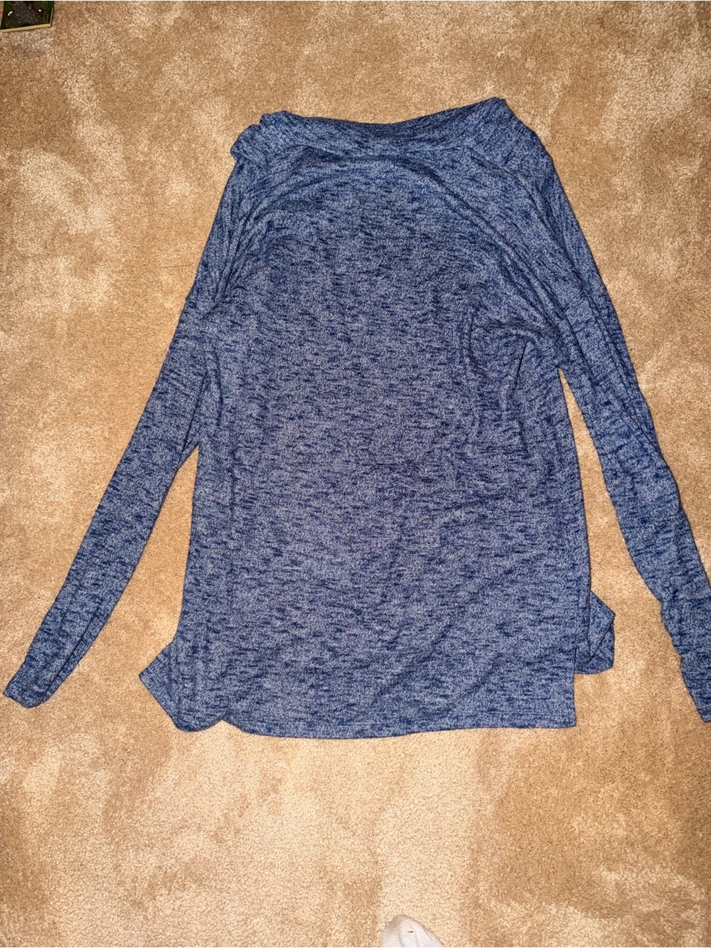 Vera Wang Soft Knit Long Sleeve Top - Blue Heather